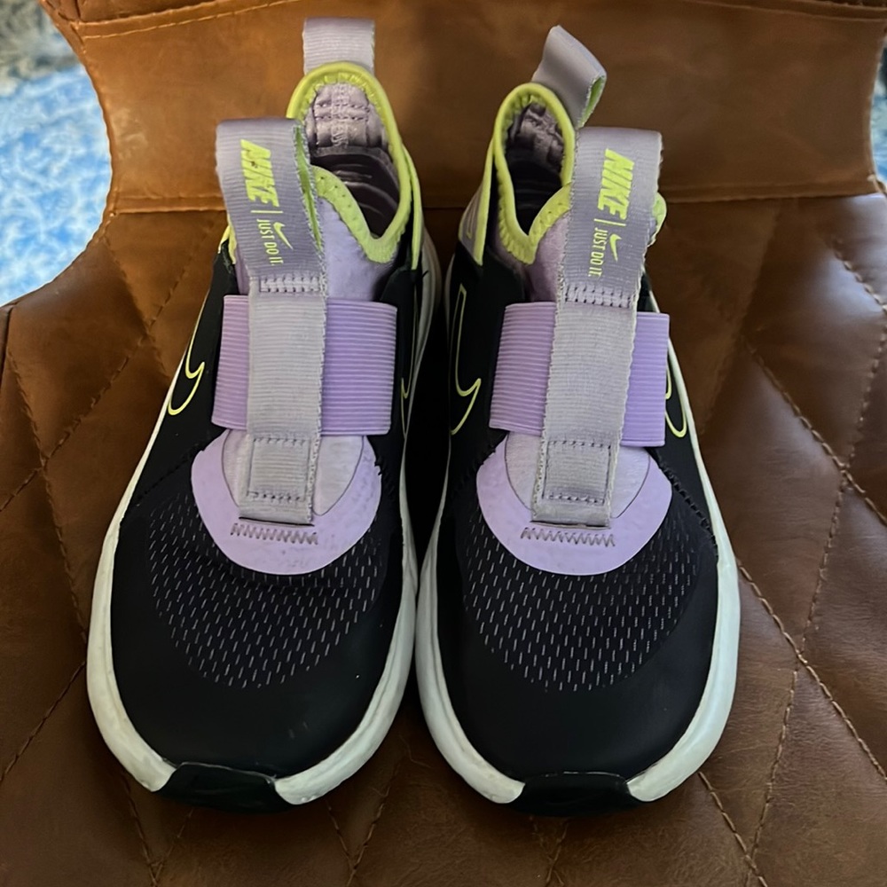 Nike purple, black and green shoes. Size 13c